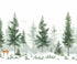 Watercolor Winter Forest Wide Backdrop for Photography
