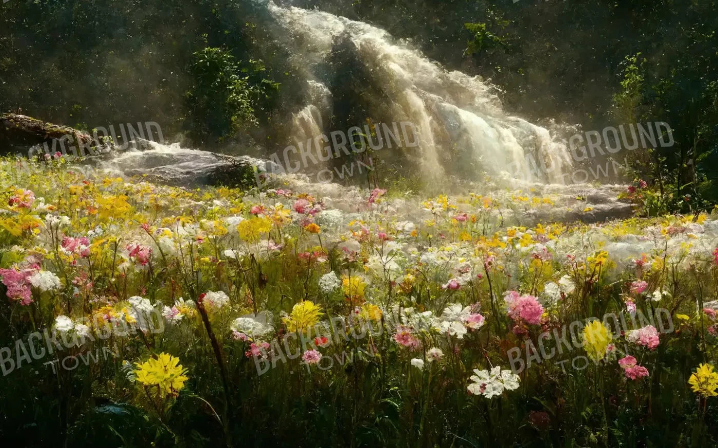 Waterfall Meadow 14X9 Ultracloth ( 168 X 108 Inch ) Backdrop