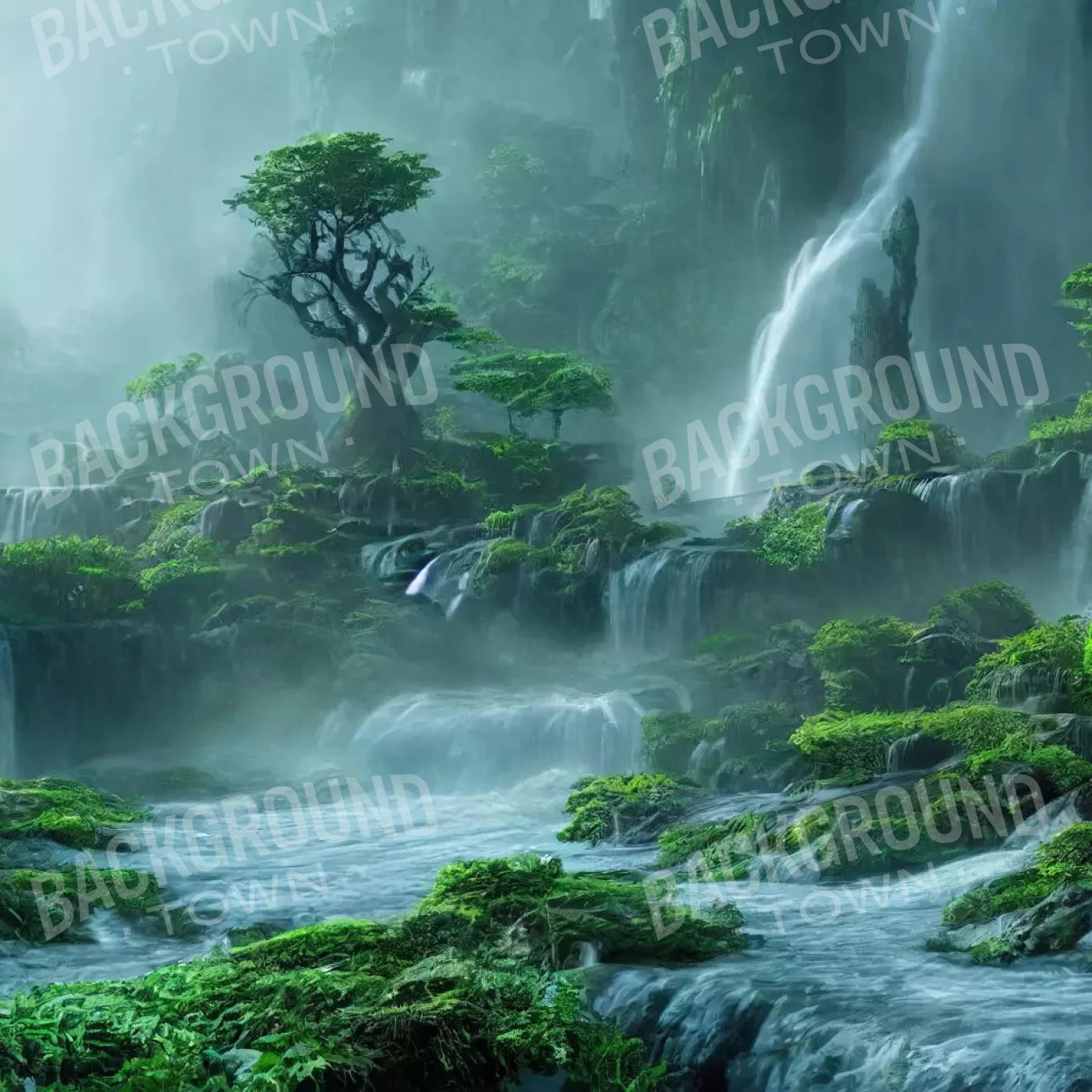 Waterfall Mist 10X10 Ultracloth ( 120 X Inch ) Backdrop