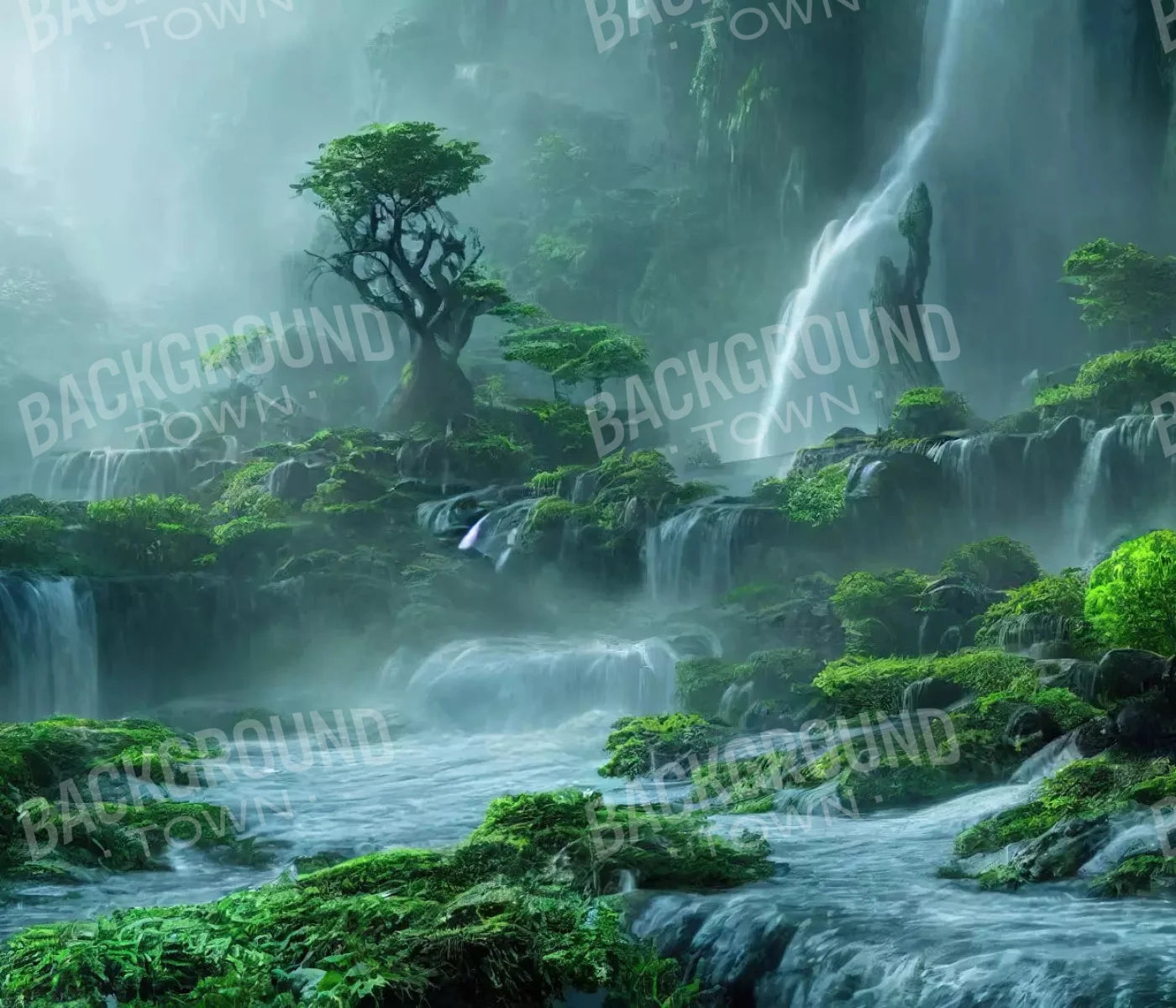 Waterfall Mist 12X10 Ultracloth ( 144 X 120 Inch ) Backdrop