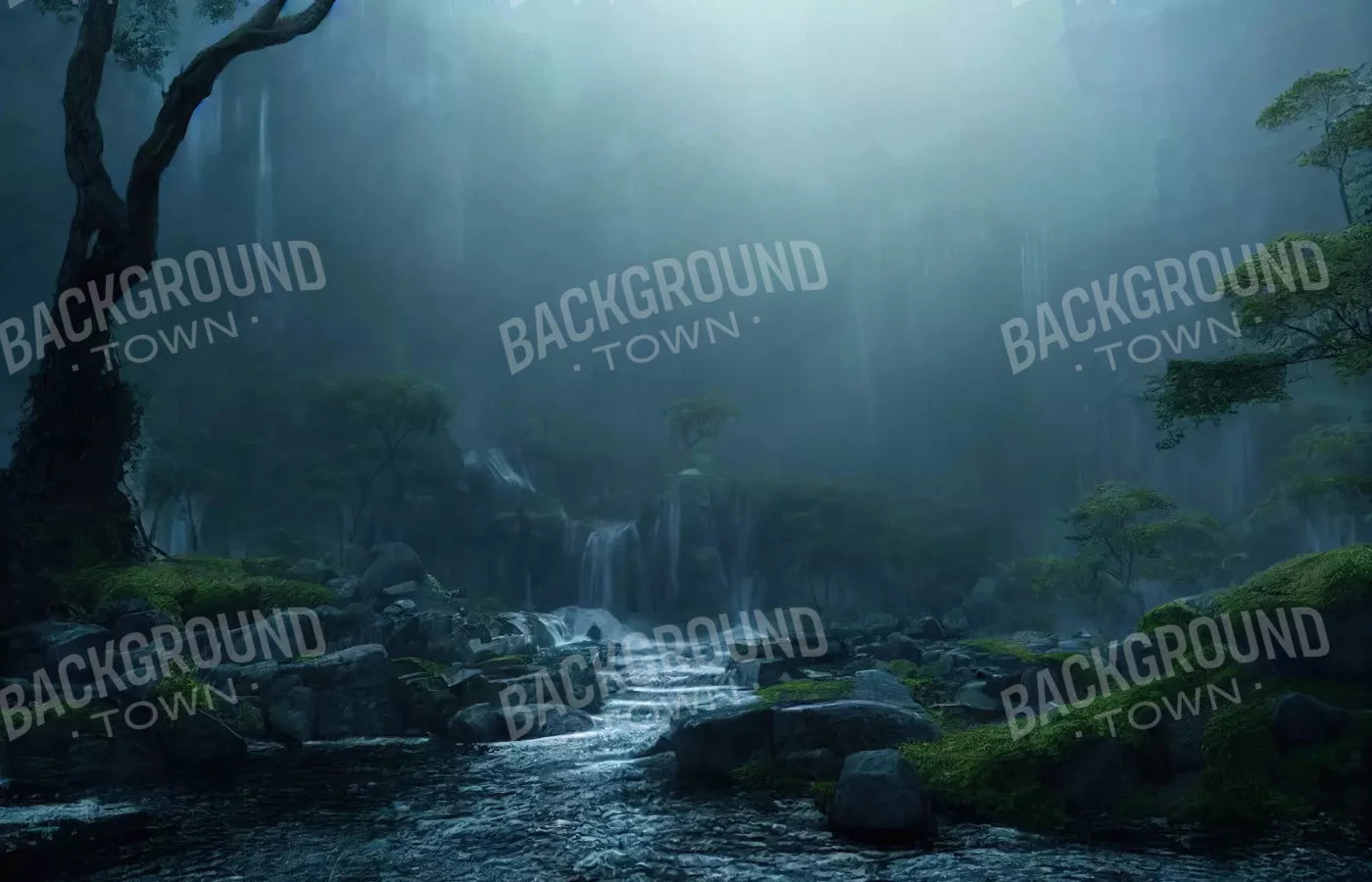 Waterfall Mists 12X8 Ultracloth ( 144 X 96 Inch ) Backdrop