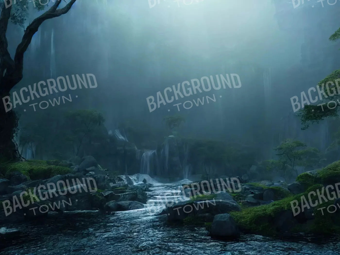 Waterfall Mists 7X5 Ultracloth ( 84 X 60 Inch ) Backdrop