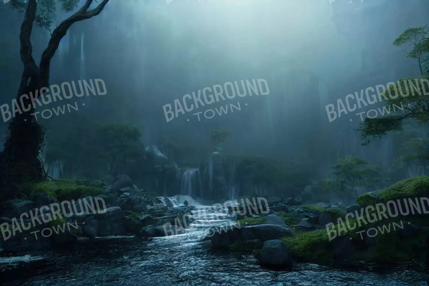 Waterfall Mists 8X5 Ultracloth ( 96 X 60 Inch ) Backdrop