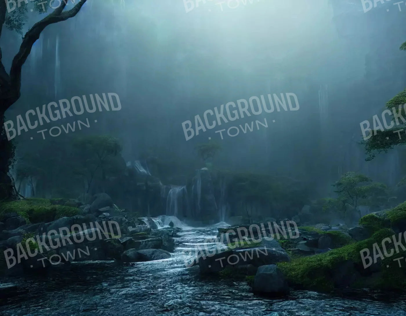 Waterfall Mists 8X6 Fleece ( 96 X 72 Inch ) Backdrop