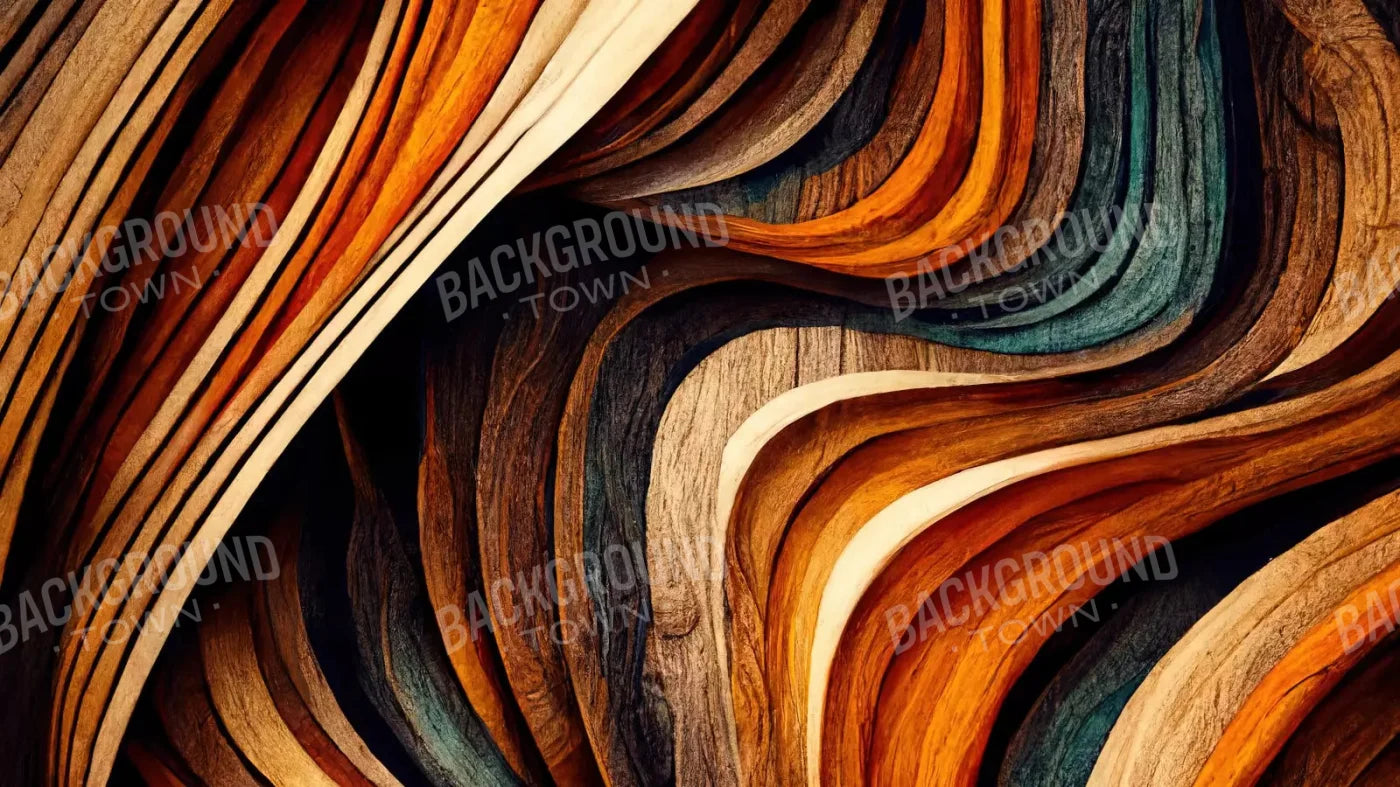Wavy Wood 14X8 Ultracloth ( 168 X 96 Inch ) Backdrop