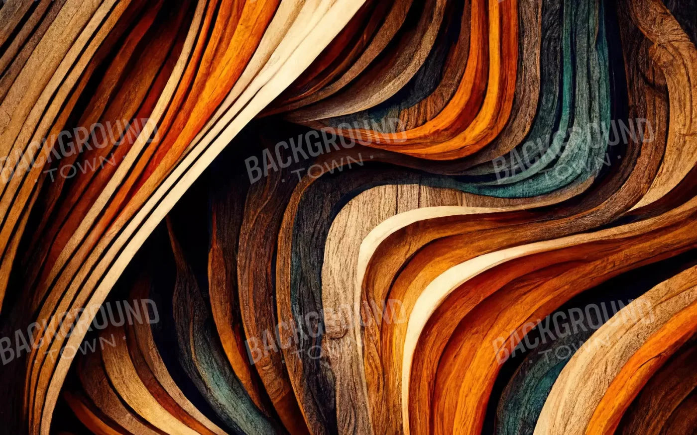 Wavy Wood 14X9 Ultracloth ( 168 X 108 Inch ) Backdrop