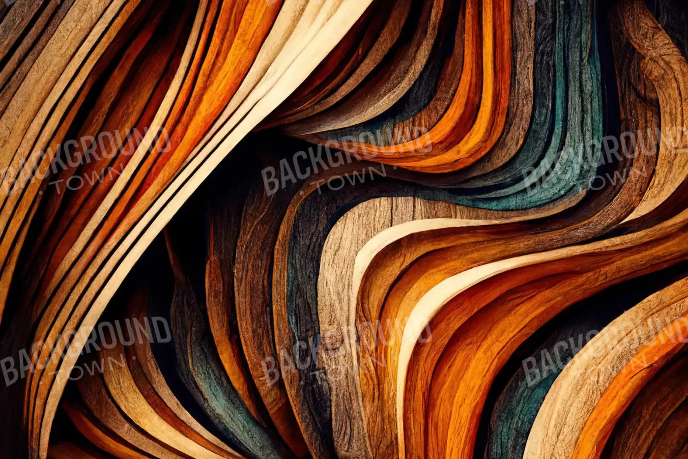 Wavy Wood 8X5 Ultracloth ( 96 X 60 Inch ) Backdrop