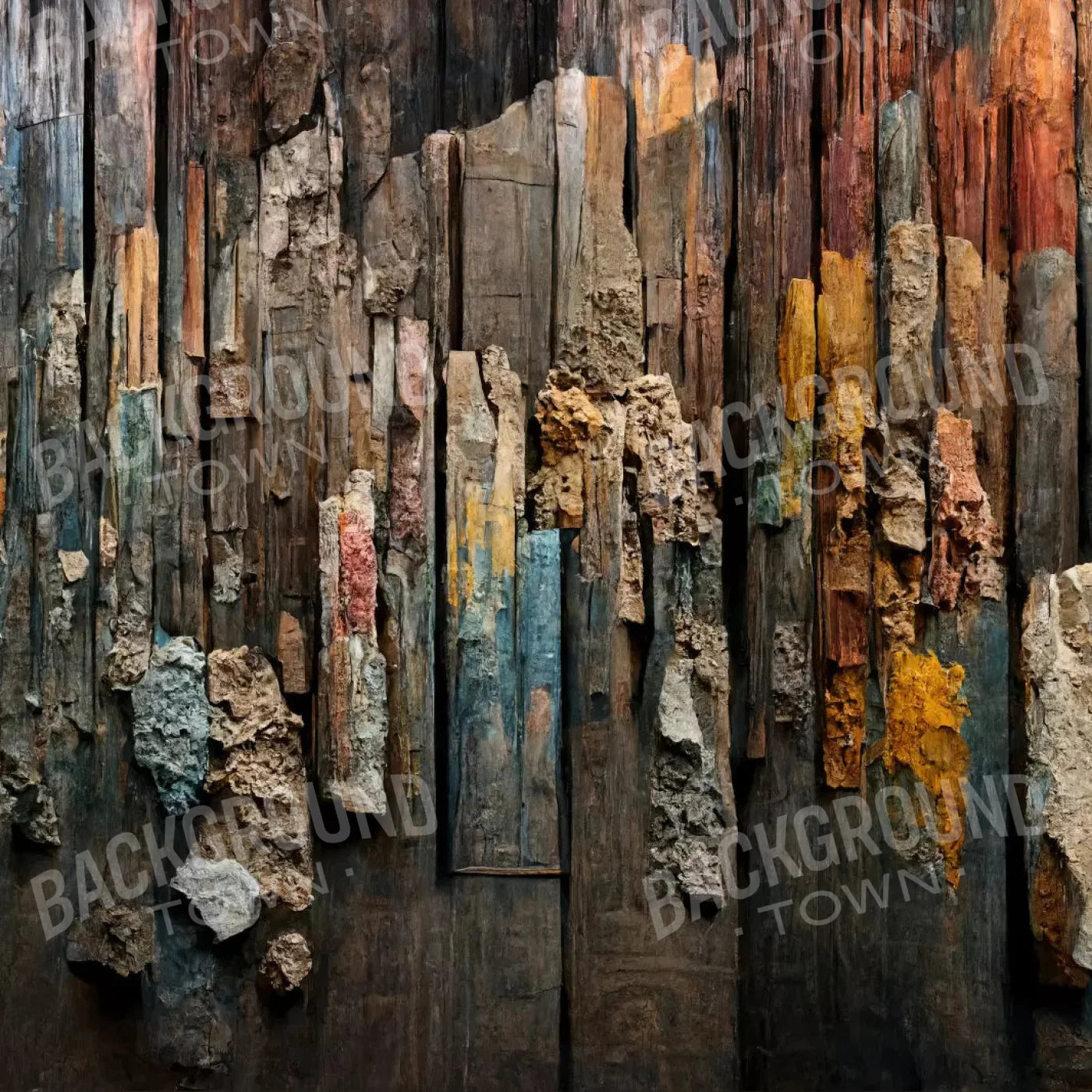 Weathered 1 8X8 Fleece ( 96 X Inch ) Backdrop