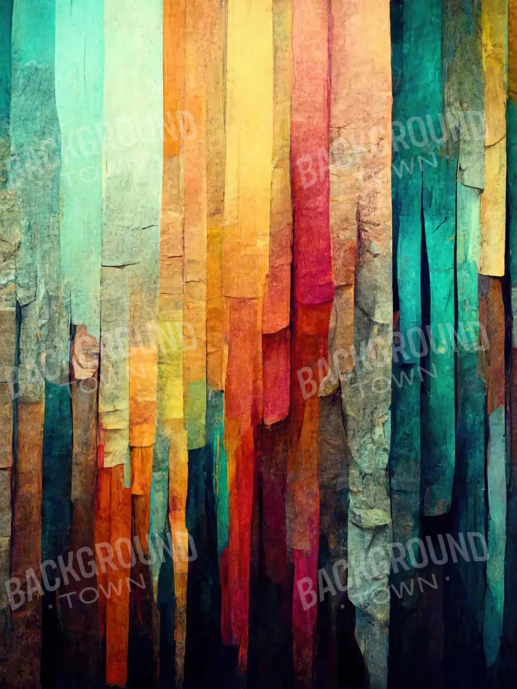Weathered Colorful 5X68 Fleece ( 60 X 80 Inch ) Backdrop