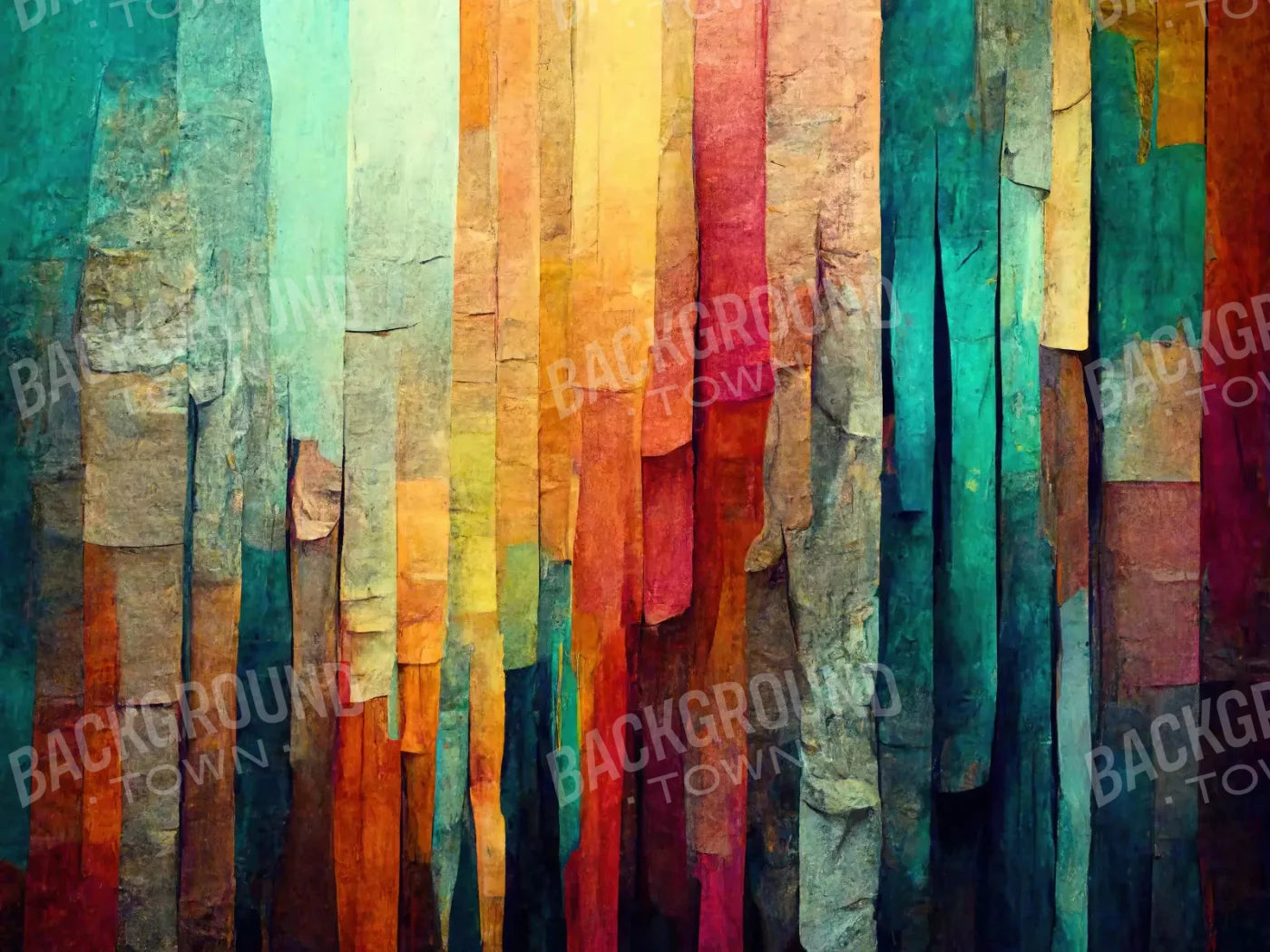 Weathered Colorful 68X5 Fleece ( 80 X 60 Inch ) Backdrop