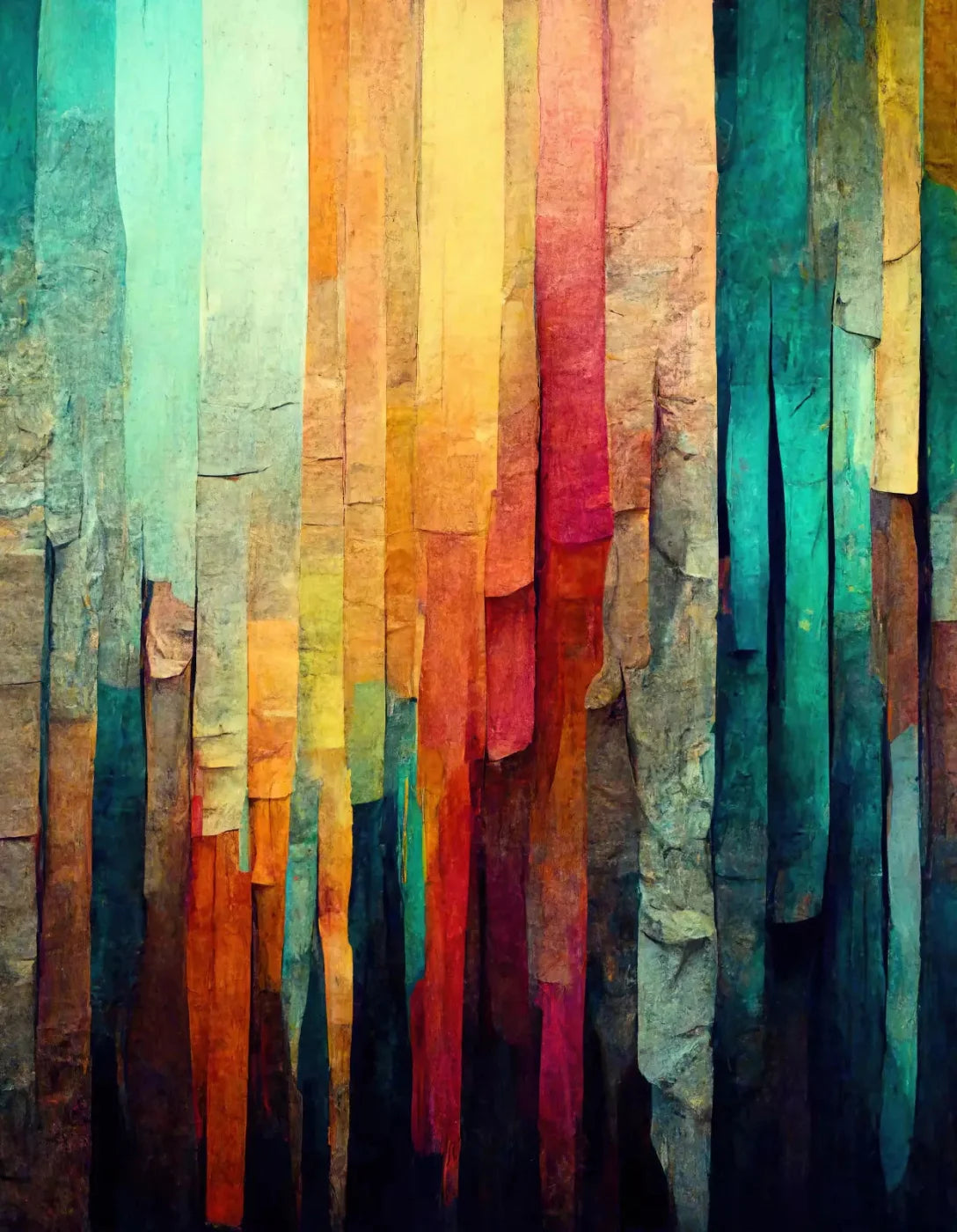 Weathered Colorful 6X8 Fleece ( 72 X 96 Inch ) Backdrop