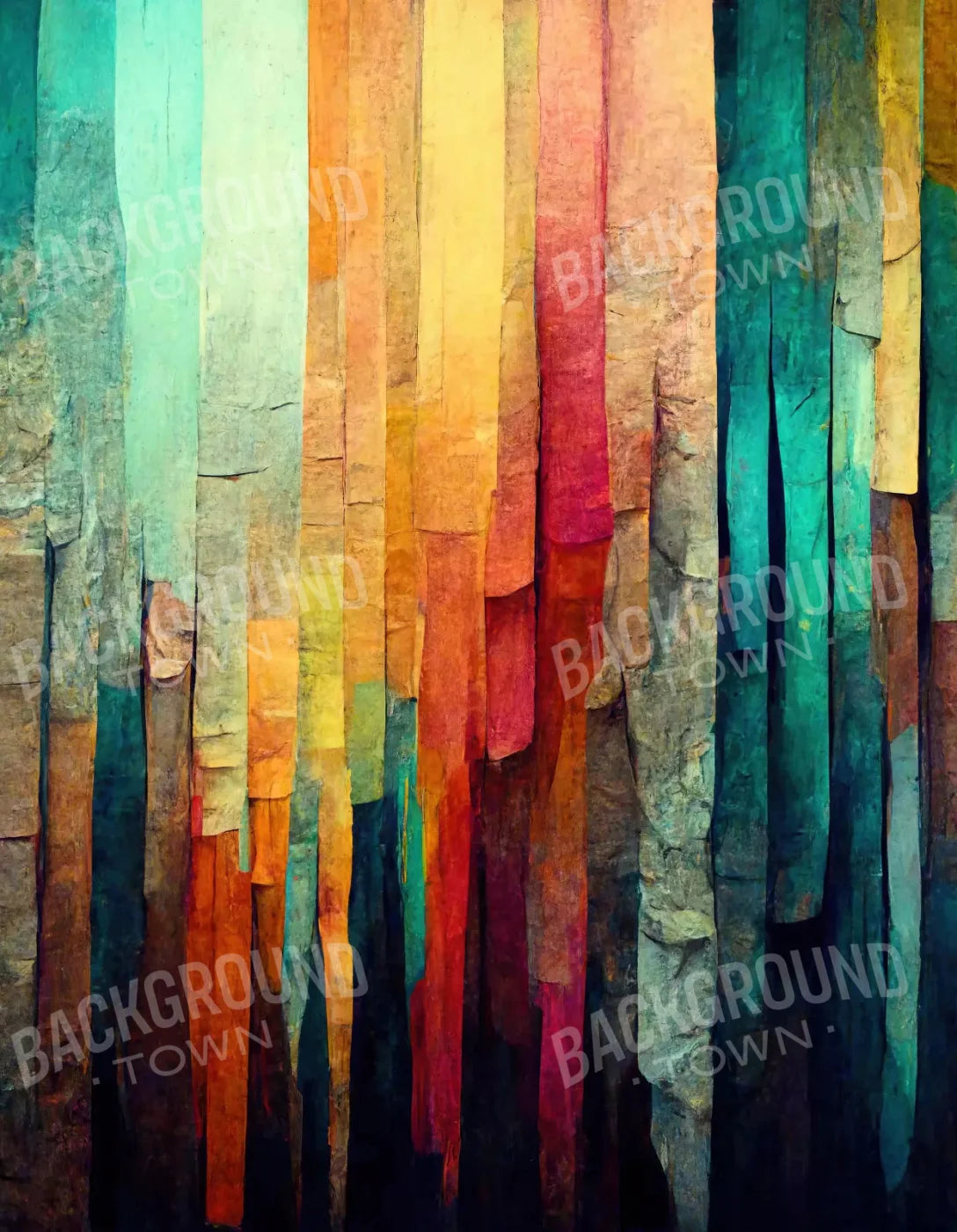 Weathered Colorful 6X8 Fleece ( 72 X 96 Inch ) Backdrop