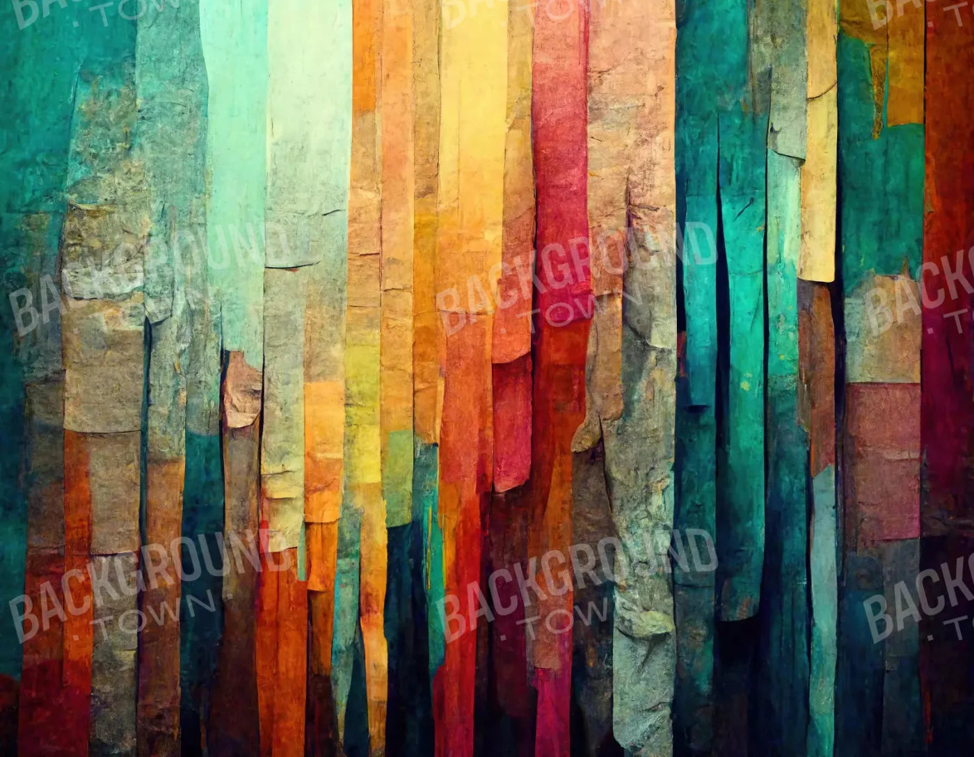 Weathered Colorful 8X6 Fleece ( 96 X 72 Inch ) Backdrop