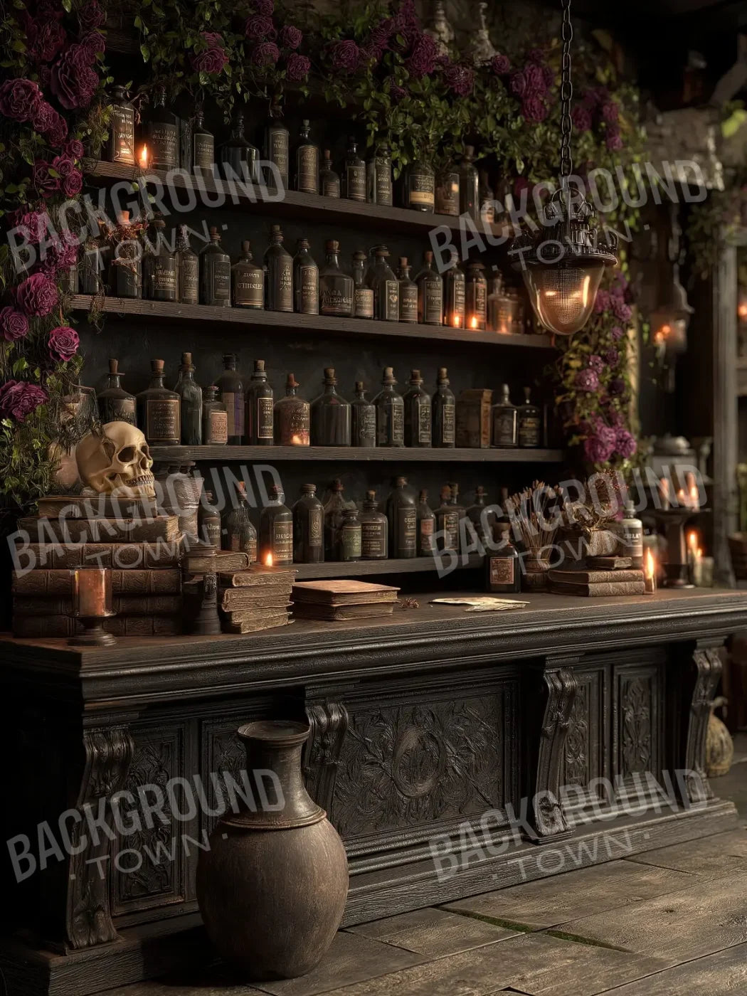 Welcome To The Apothecary 5’x6’8 Fleece (60 x 80 inch) Backdrop