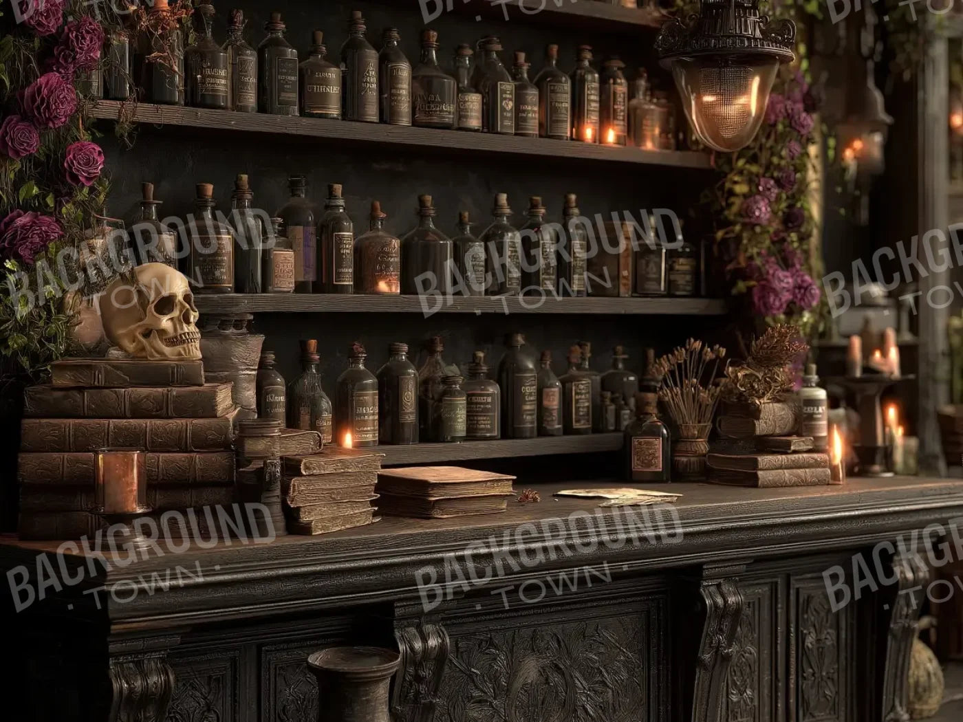 Welcome To The Apothecary 6’8x5’ Fleece (80 x 60 inch) Backdrop