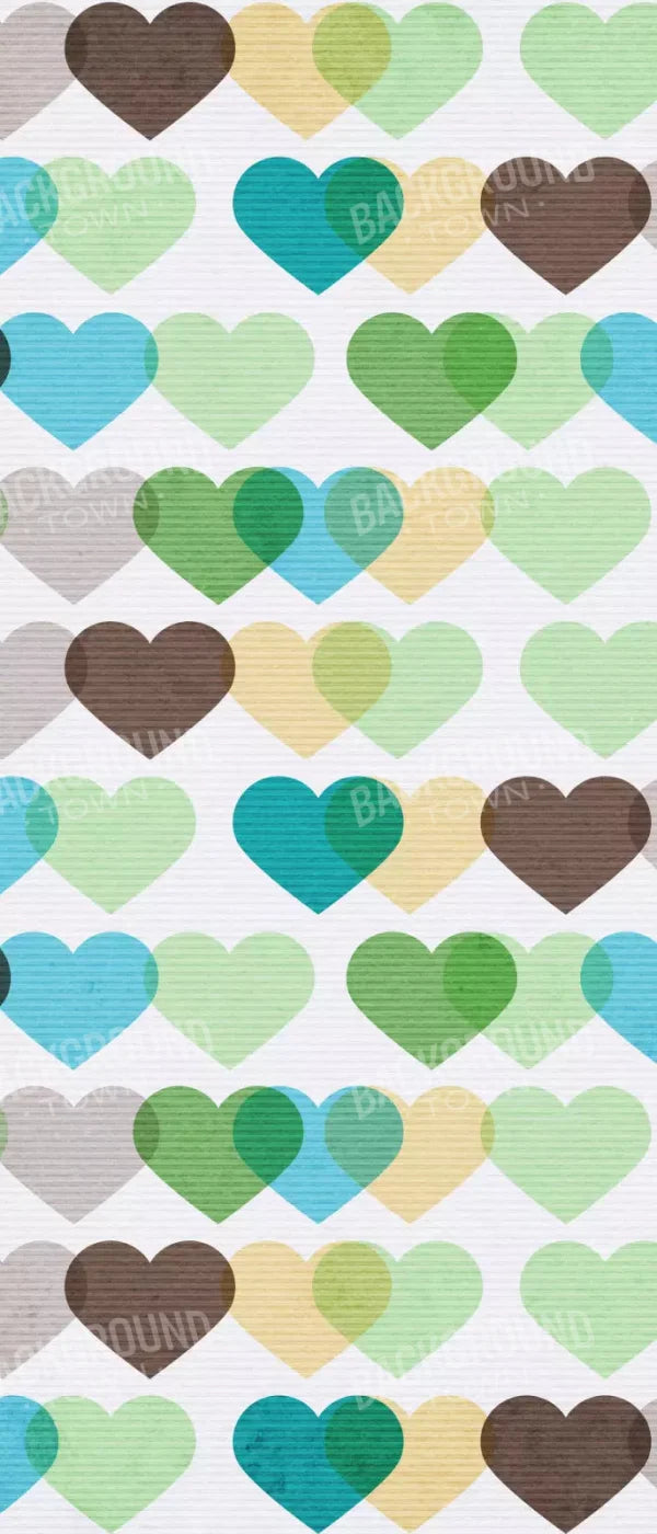 When Hearts Collide 5X12 Ultracloth For Westcott X-Drop ( 60 X 144 Inch ) Backdrop
