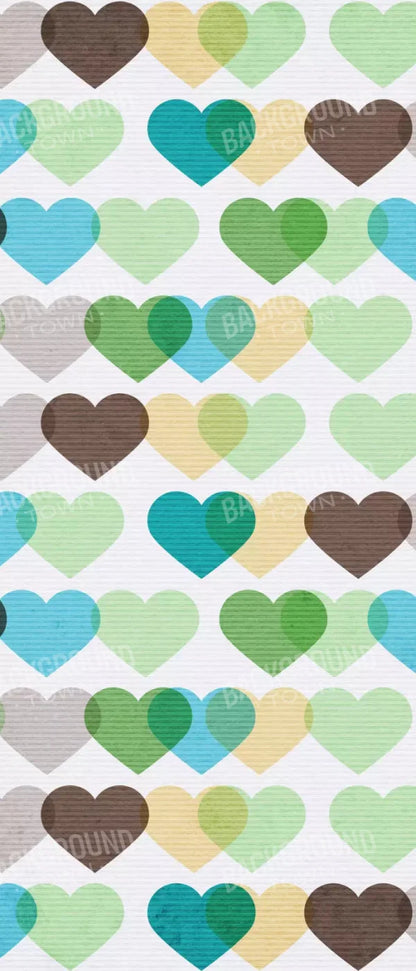 When Hearts Collide 5X12 Ultracloth For Westcott X-Drop ( 60 X 144 Inch ) Backdrop