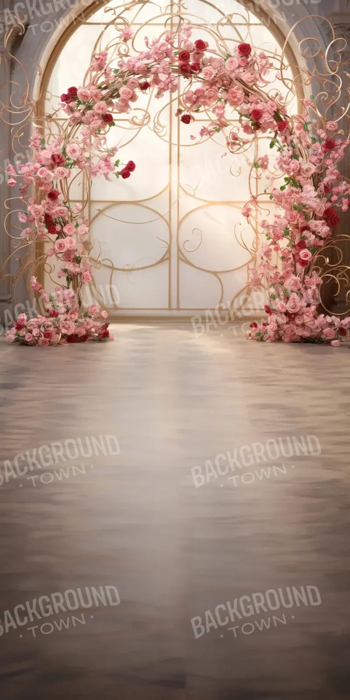 Whimsical Pink Rose Arch Sweep 8’x16’ UltraCloth (96 x 192 inch) Backdrop