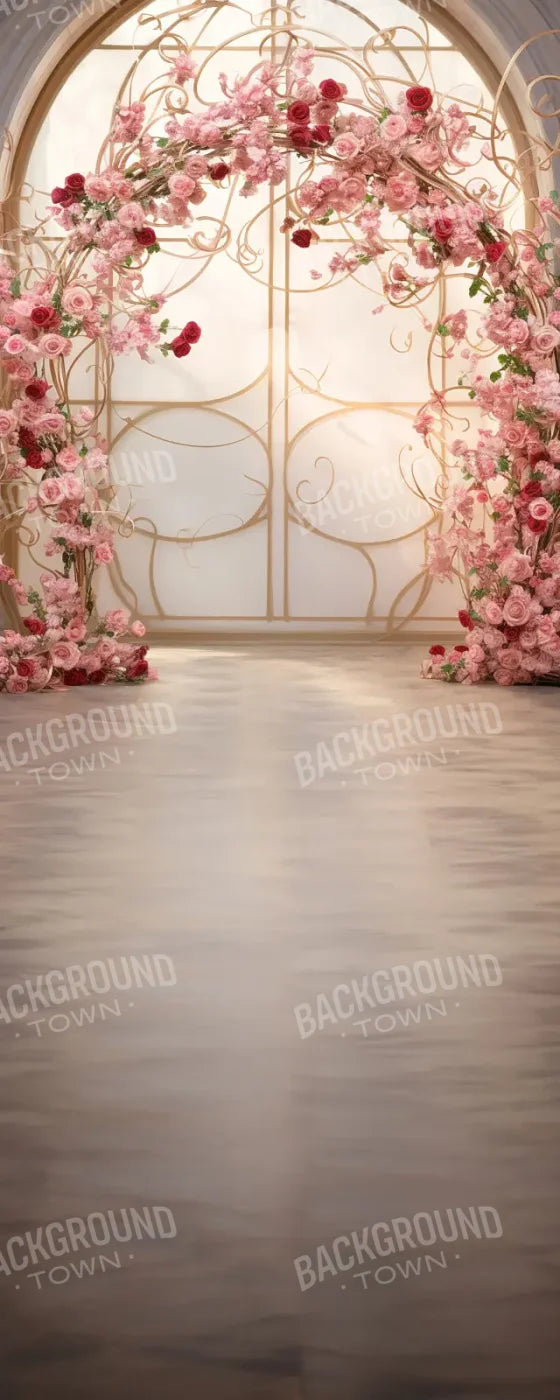 Whimsical Pink Rose Arch Sweep 8’x20’ UltraCloth (96 x 240 inch) Backdrop