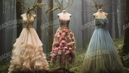 Whimsical Princess Gowns In Forest 14X8 Ultracloth ( 168 X 96 Inch ) Backdrop