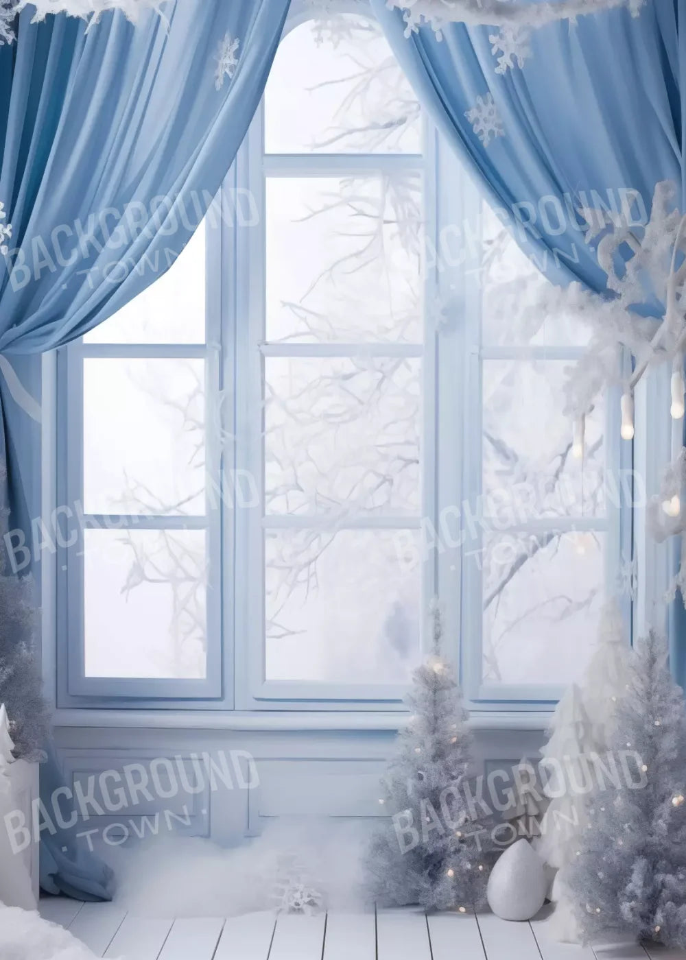 White And Blue Window 2.2 5X7 Ultracloth ( 60 X 84 Inch ) Backdrop