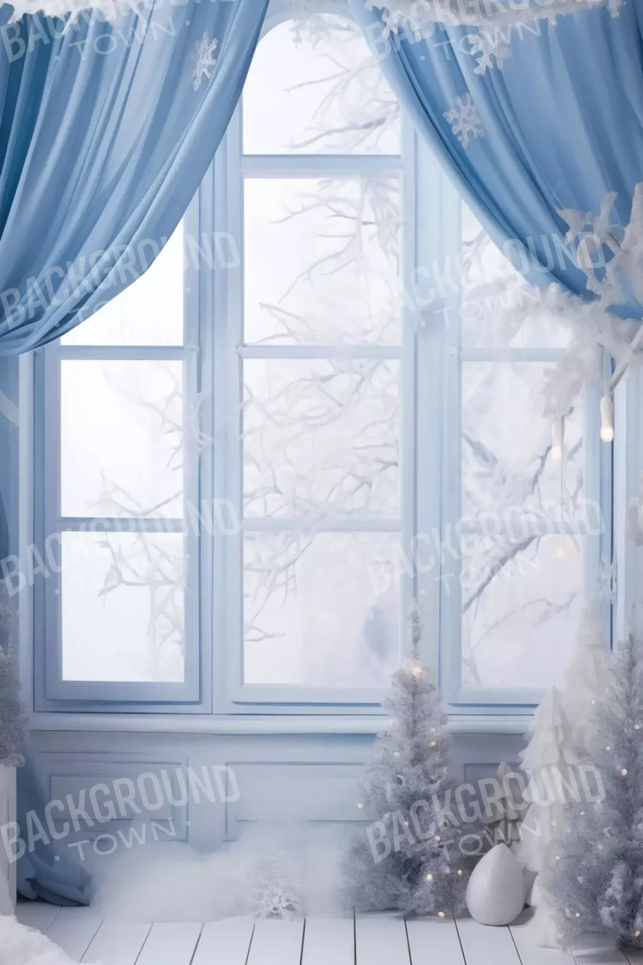 White And Blue Window 2.2 8X12 Ultracloth ( 96 X 144 Inch ) Backdrop