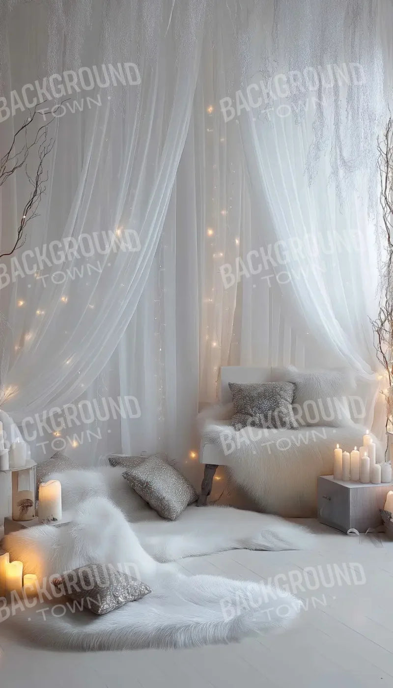 White Candle Boho 8’x14’ UltraCloth (96 x 168 inch) Backdrop