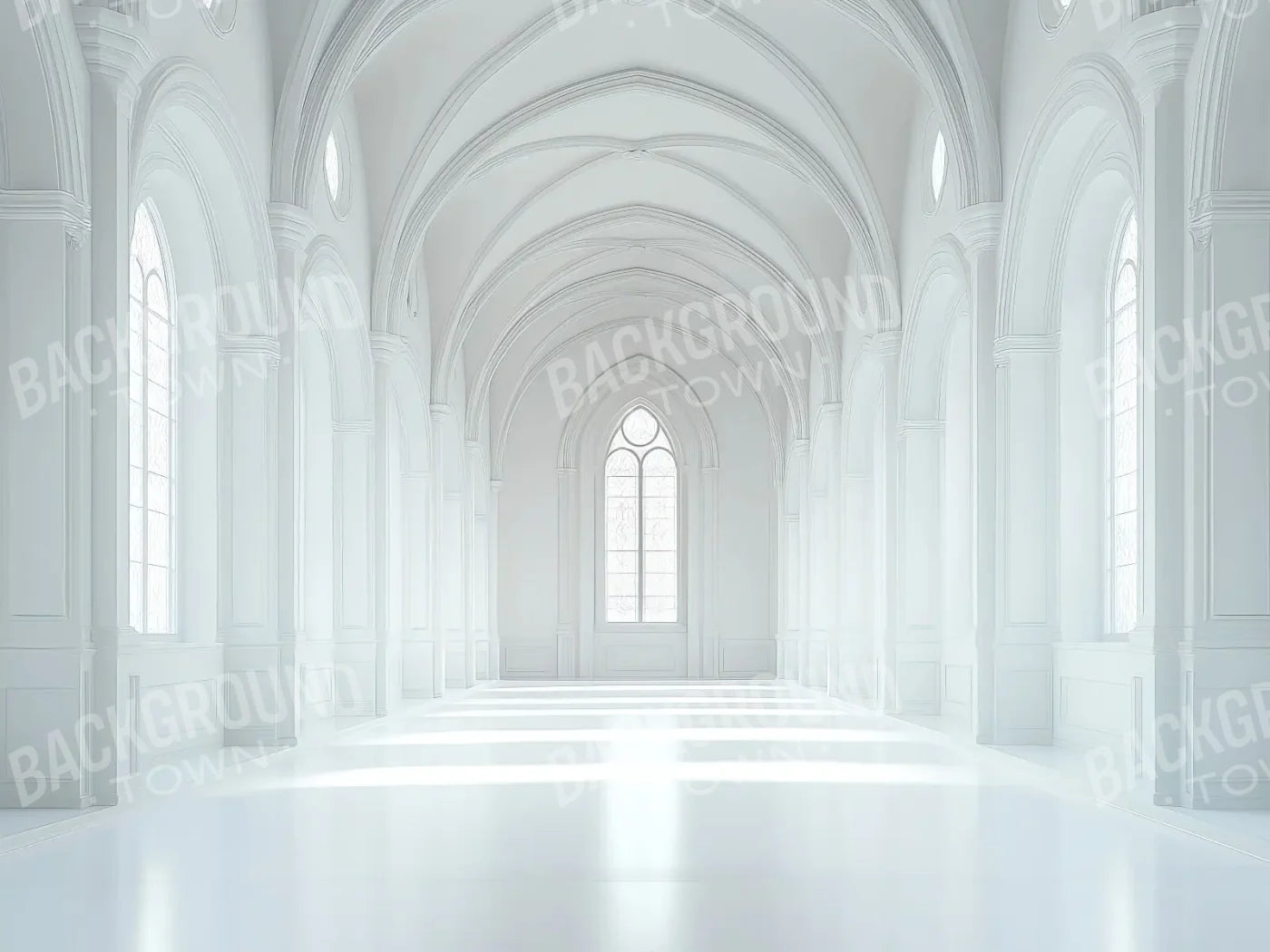 White Castle 6’8x5’ Fleece (80 x 60 inch) Backdrop