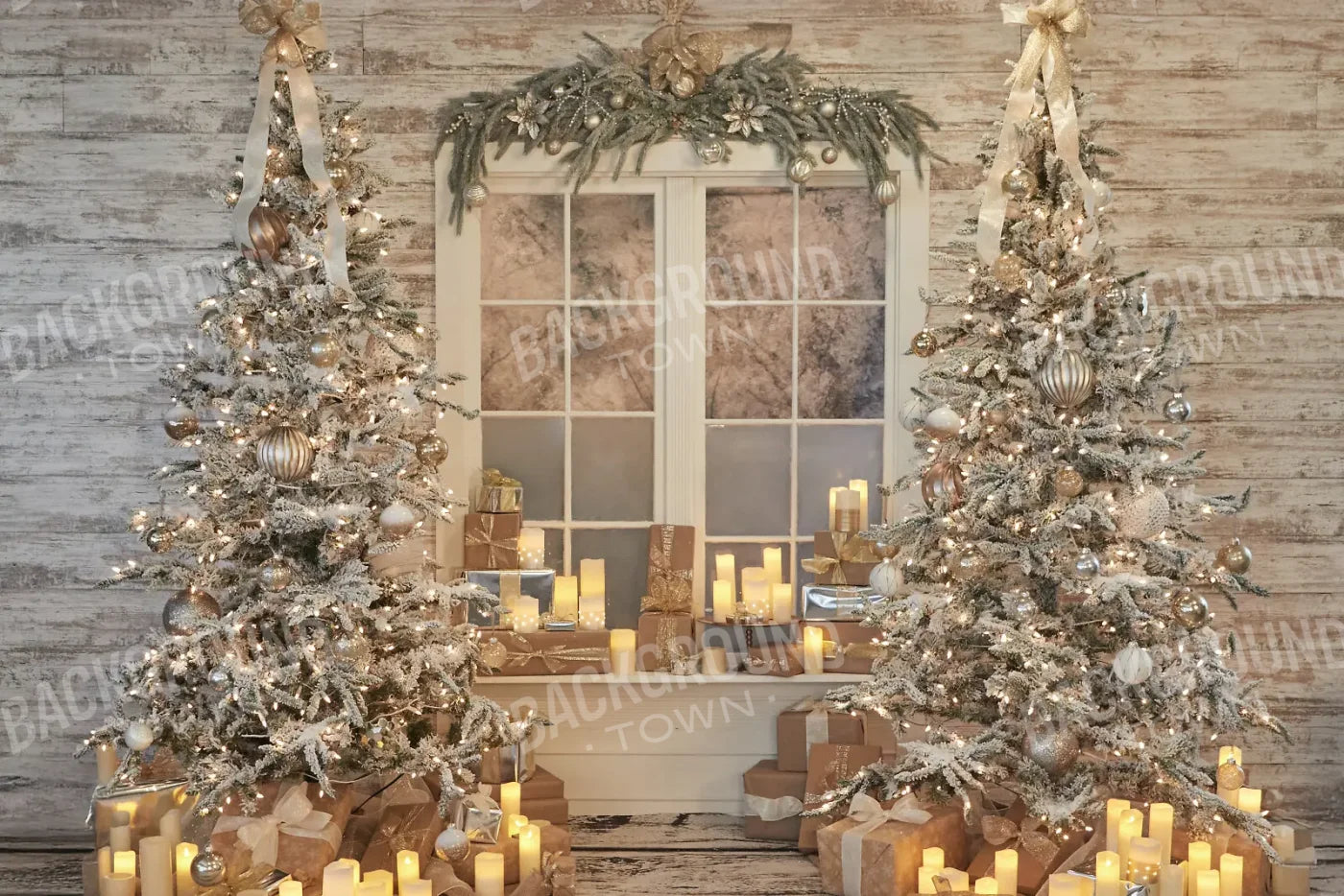 White Christmas 12’x8’ UltraCloth (144 x 96 inch) Backdrop