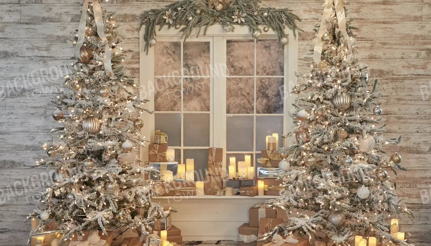 White Christmas 14’x8’ UltraCloth (168 x 96 inch) Backdrop