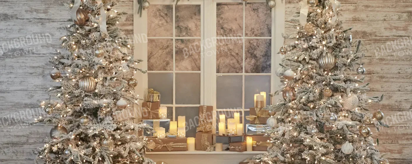 White Christmas 20’x8’ UltraCloth (240 x 96 inch) Backdrop