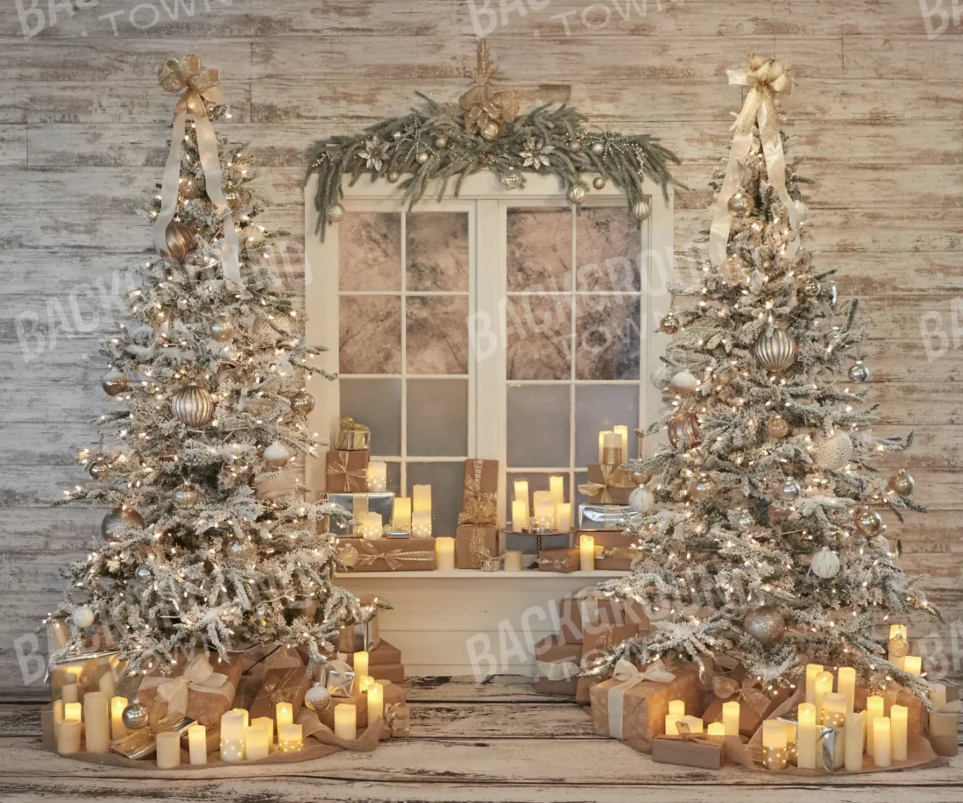 White Christmas 5’x4’2 Fleece (60 x 50 inch) Backdrop