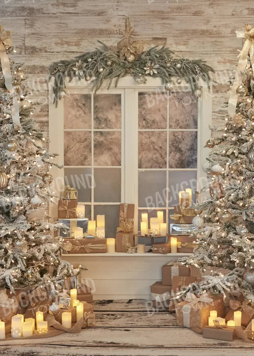 White Christmas 5’x7’ UltraCloth (60 x 84 inch) Backdrop