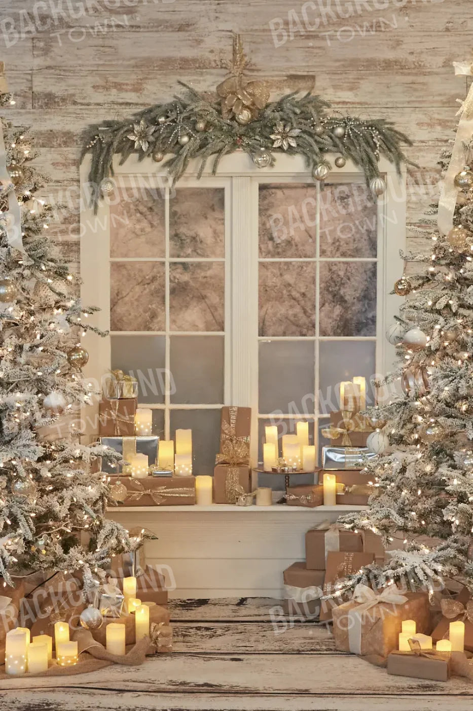 White Christmas 8’x12’ UltraCloth (96 x 144 inch) Backdrop