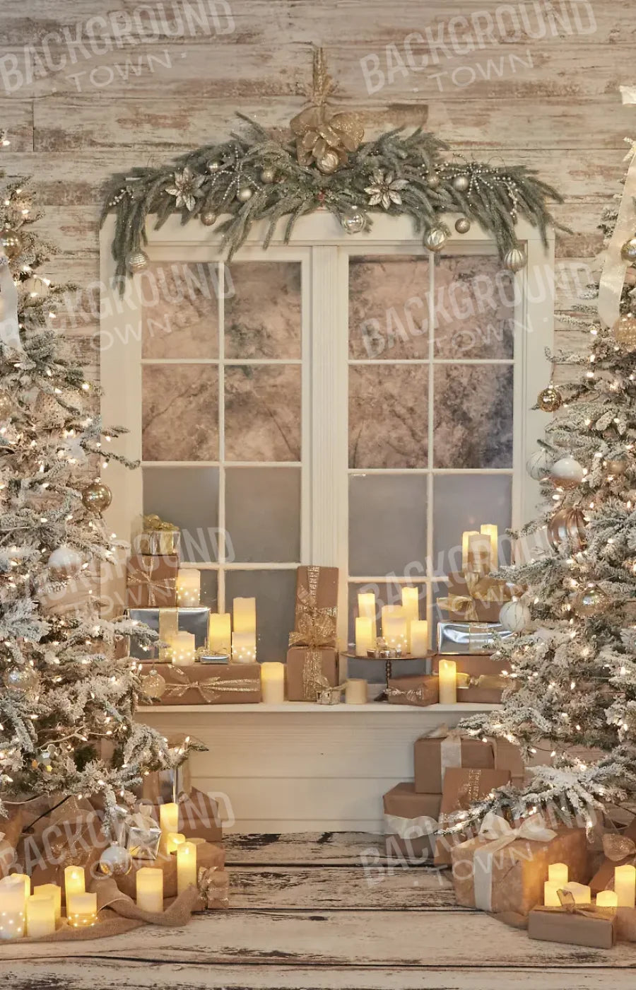 White Christmas 9’x14’ UltraCloth (108 x 168 inch) Backdrop