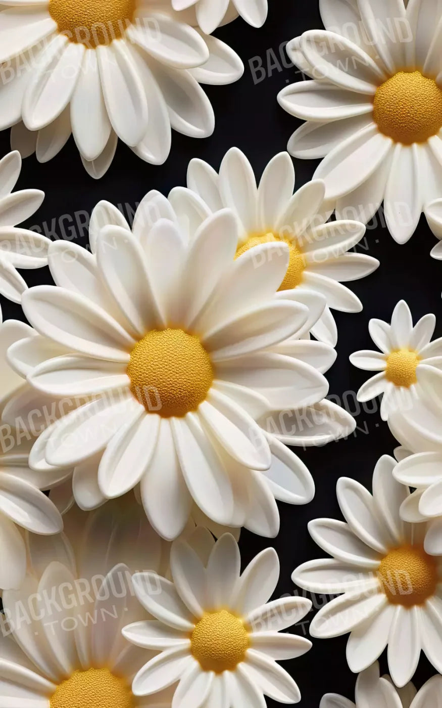 White Daisy Ii 5X8 Ultracloth ( 60 X 96 Inch ) Backdrop