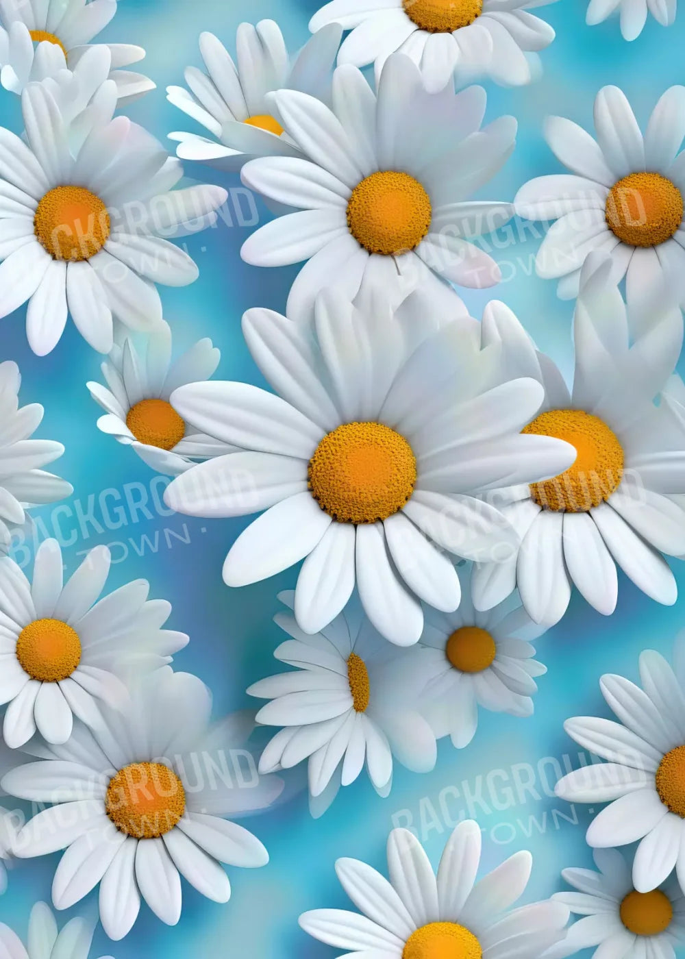 White Daisy Iii 5X7 Ultracloth ( 60 X 84 Inch ) Backdrop