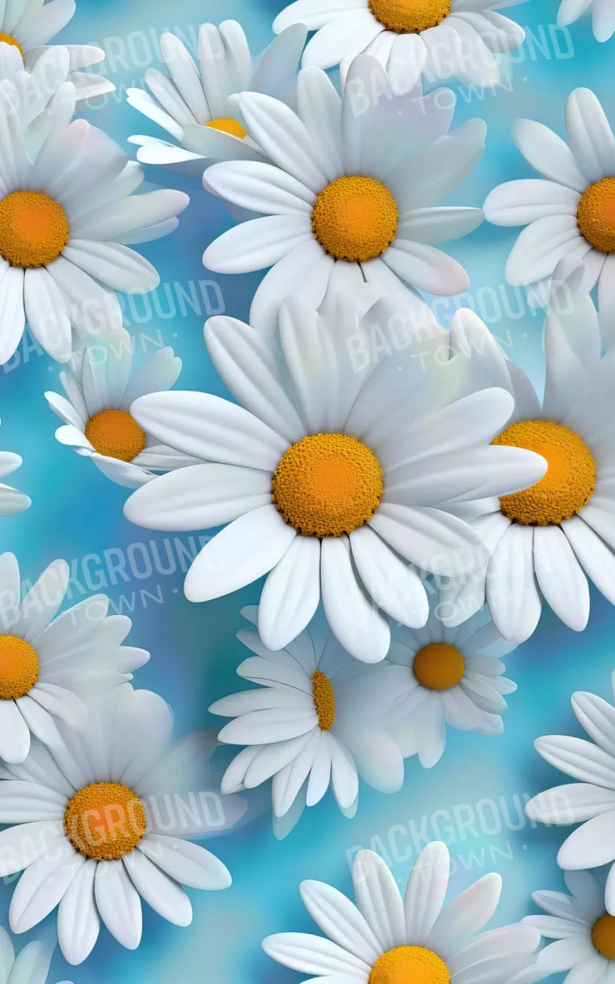 White Daisy Iii 5X8 Ultracloth ( 60 X 96 Inch ) Backdrop