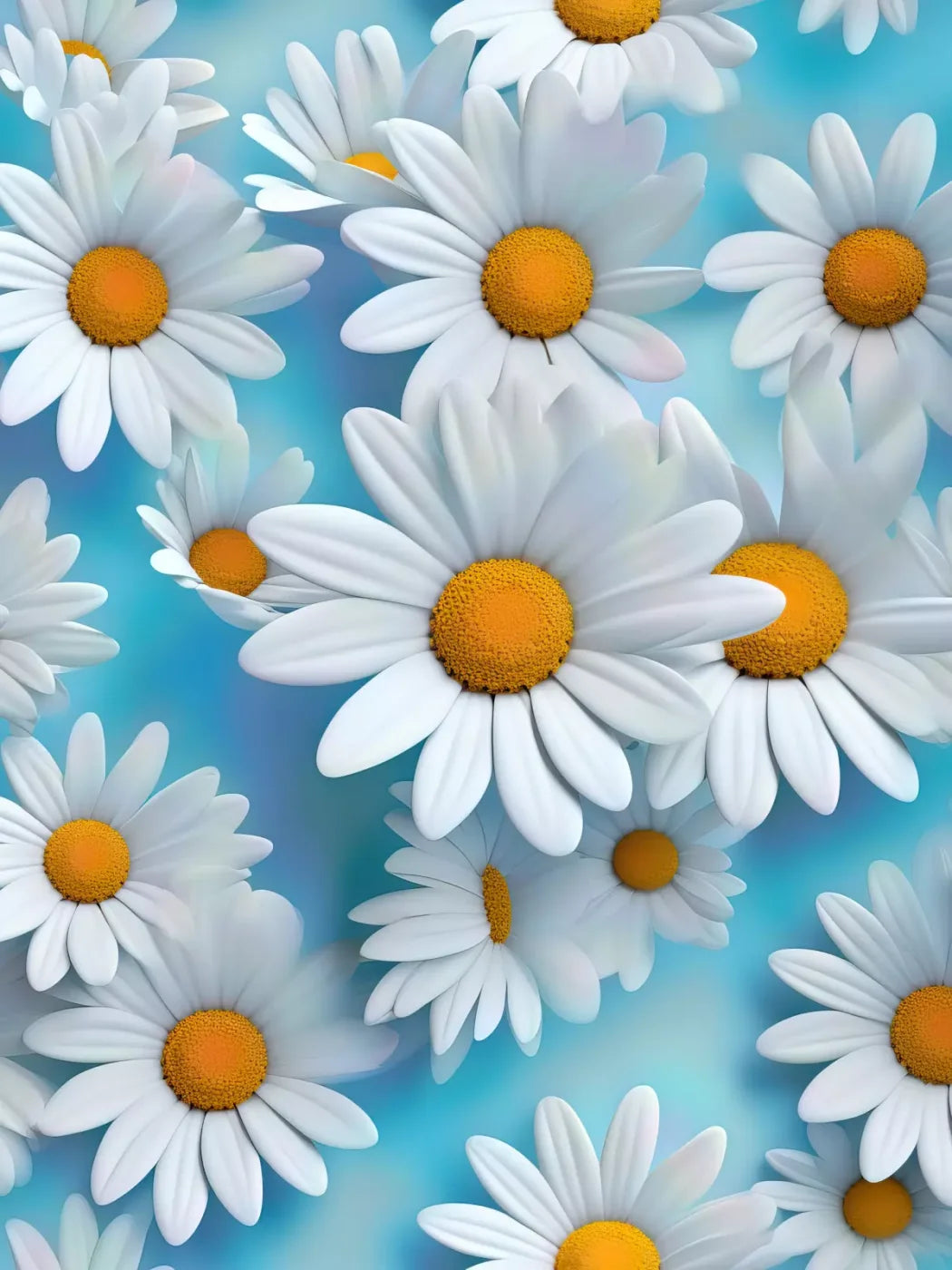 White Daisy Iii 5X68 Fleece ( 60 X 80 Inch ) Backdrop