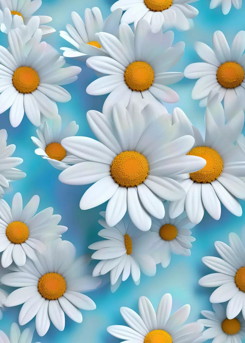 White Daisy Iii 5X7 Ultracloth ( 60 X 84 Inch ) Backdrop