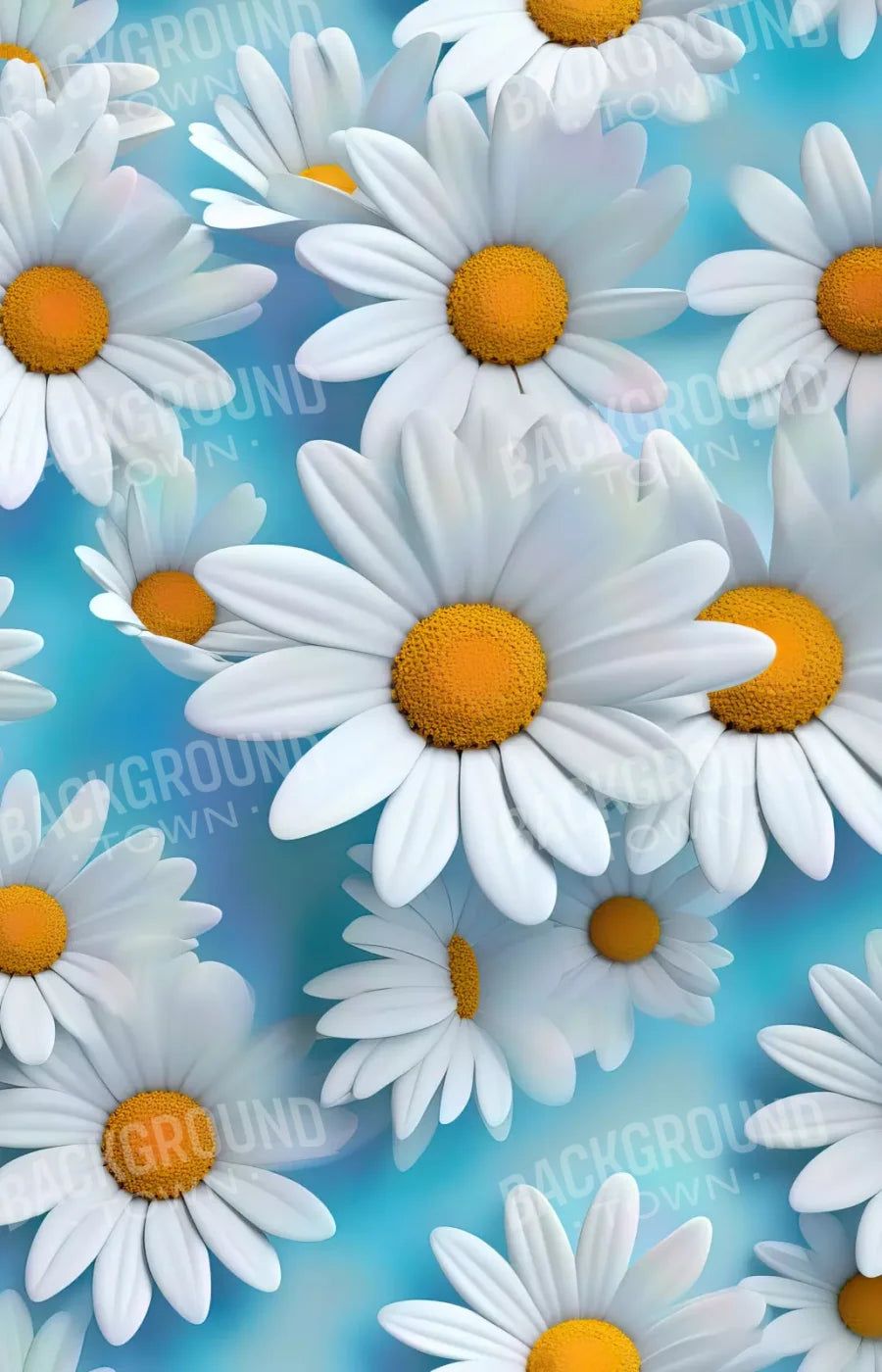 White Daisy Iii 9X14 Ultracloth ( 108 X 168 Inch ) Backdrop