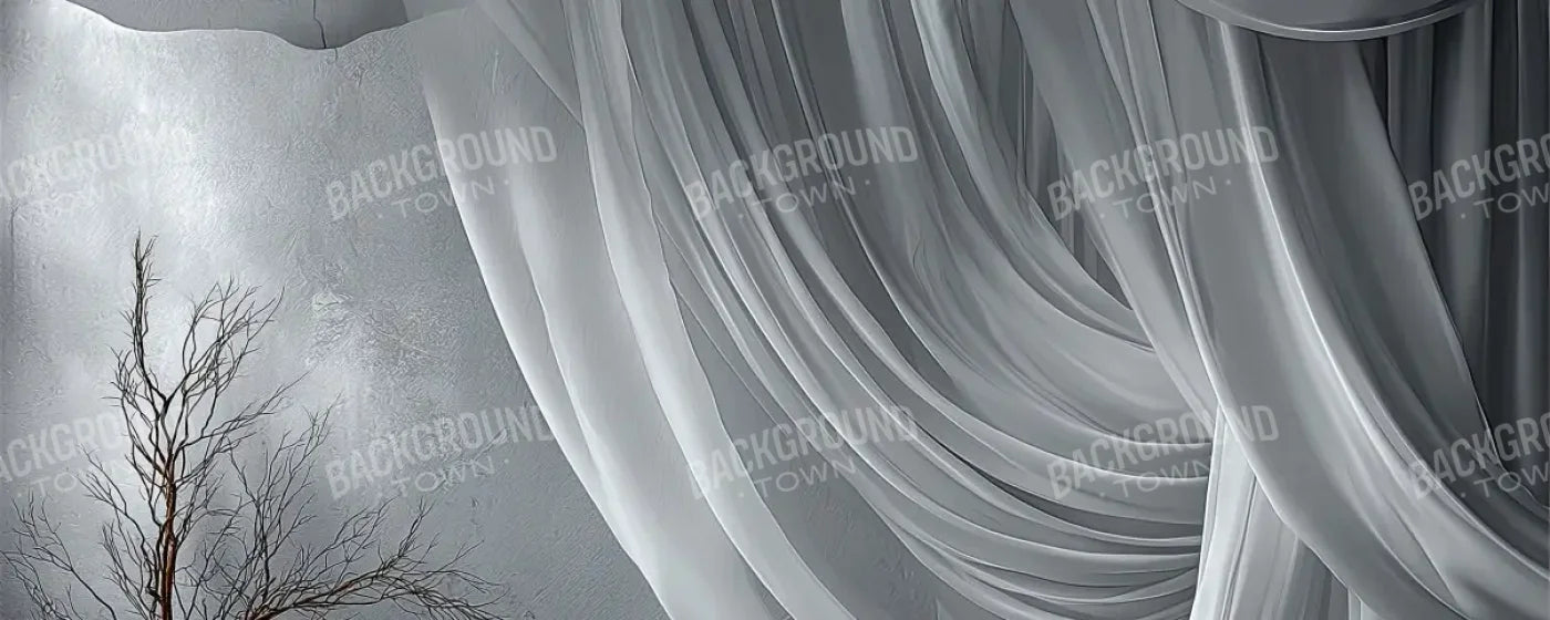 White Elegant Drapes 20’x8’ UltraCloth (240 x 96 inch) Backdrop