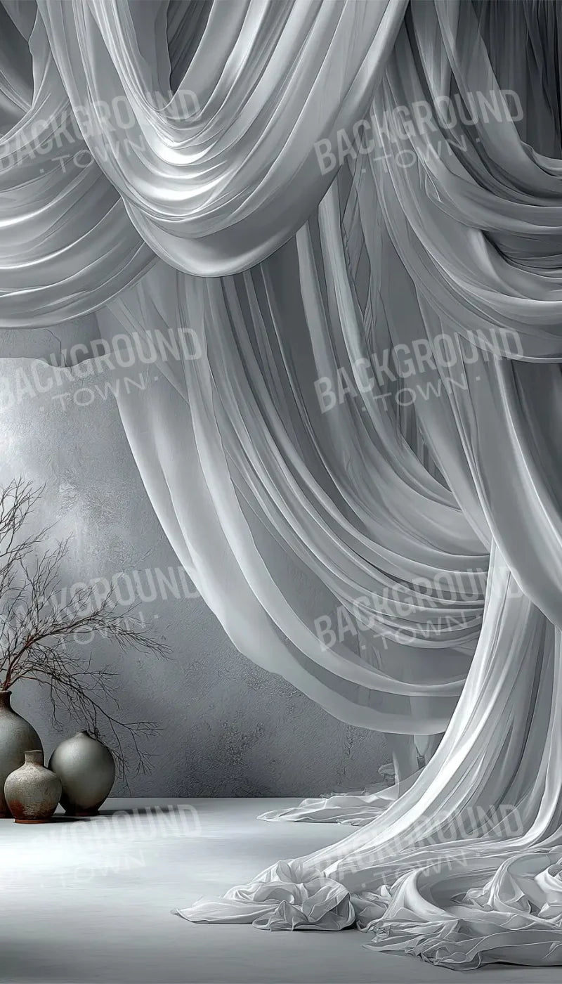 White Elegant Drapes 8’x14’ UltraCloth (96 x 168 inch) Backdrop
