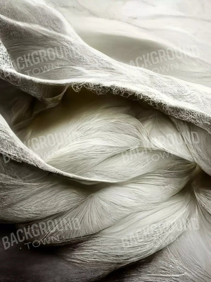 White Feathers 5X68 Fleece ( 60 X 80 Inch ) Backdrop