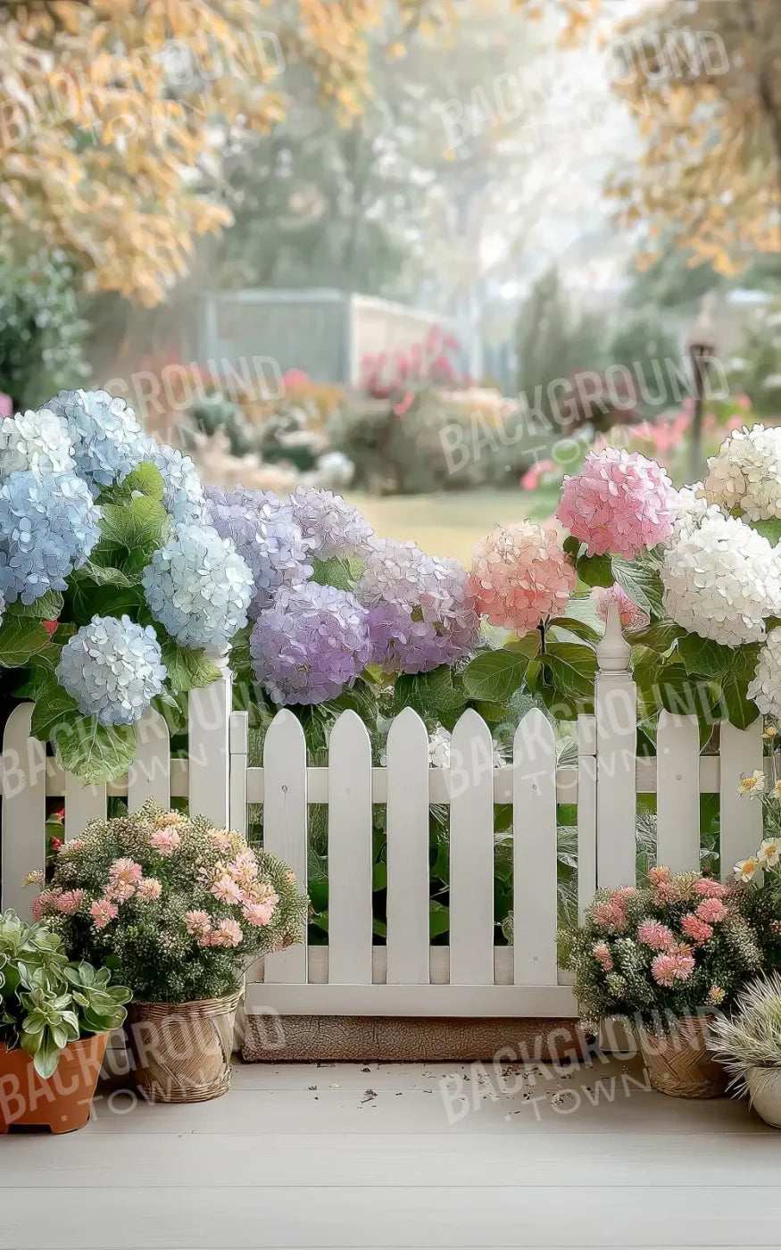 White Flower Fence 5’x8’ UltraCloth (60 x 96 inch) Backdrop