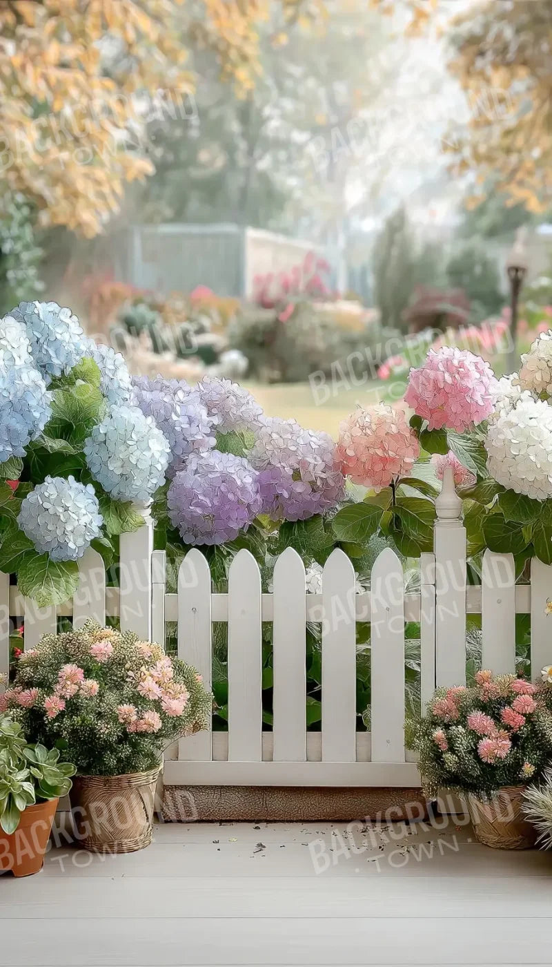 White Flower Fence 8’x14’ UltraCloth (96 x 168 inch) Backdrop