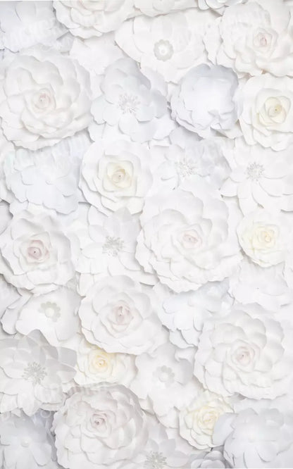 White Flowers 9X14 Ultracloth ( 108 X 168 Inch ) Backdrop