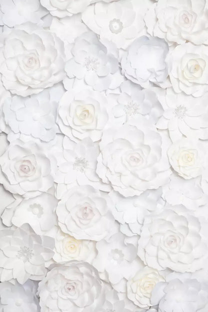 White Flowers Backdrop