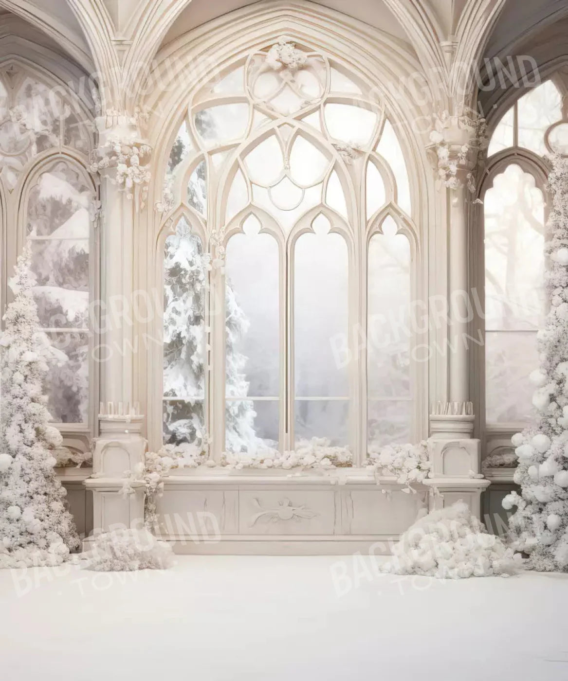 Christmas Holiday Ballroom  Backdrop for Photography
