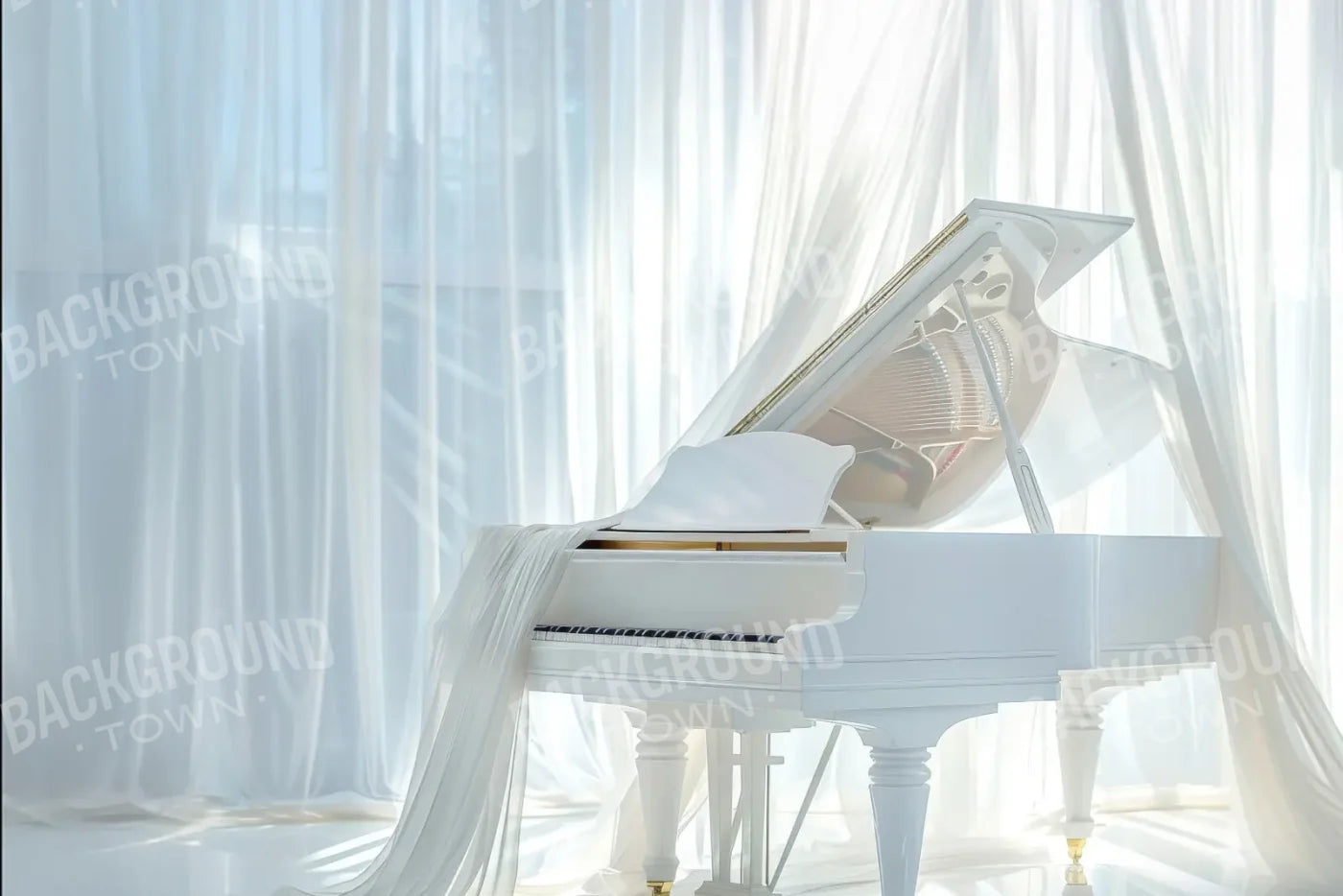 White Piano 12’x8’ UltraCloth (144 x 96 inch) Backdrop